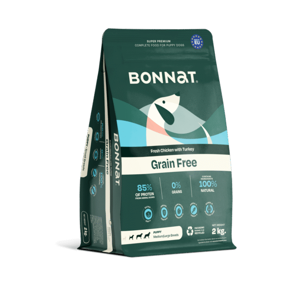 Bonnat Grain Free Perro Cachorro Raza Mediana/Grande (2 Kg)
