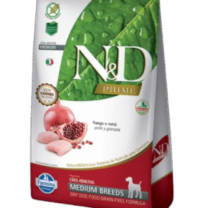 N&D PRIME PERRO ADULTO RAZA MEDIANA – Pollo y Granada