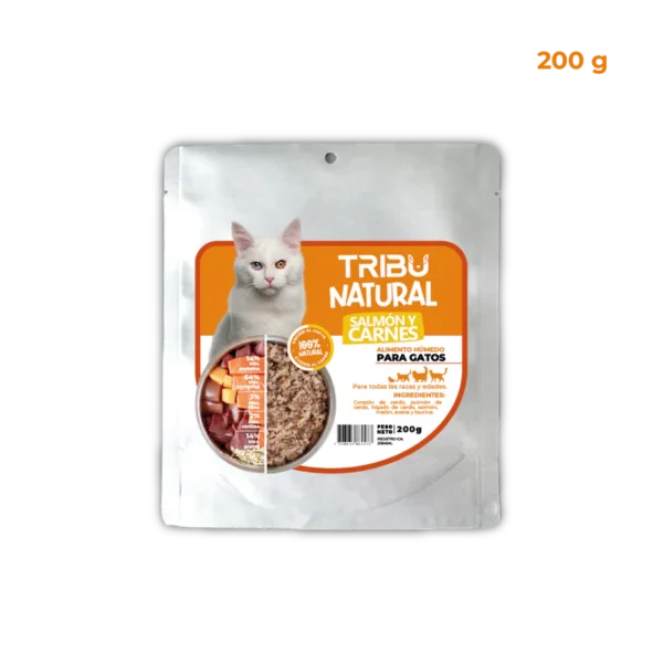 TRIBU GATOS -  Salmón y Carnes (200g)