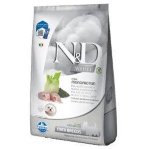 N&D WHITE PERRO ADULTO RAZA MINI - Merluza (2 kg)