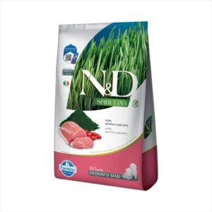 N&D SPIRULINA PERRO CACHORRO RAZA MEDIANA/GRANDE - Cerdo, Espirulina y Baya de Goji