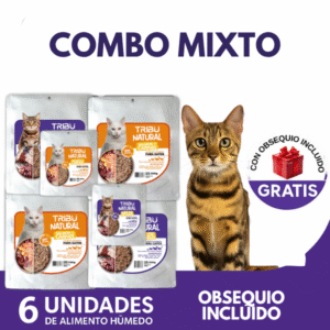 Combo Mixto - 6 TRIBU Gatos (200g) + Obsequio Incluido