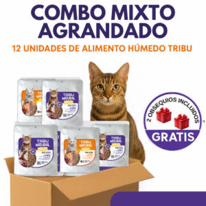 Combo Mixto Agrandado - 12 TRIBU Gatos (200g) + 2 Obsequios Incluidos