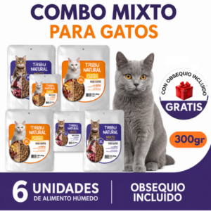 Combo Mixto - 6 TRIBU Gatos (300g) + Obsequio Incluido