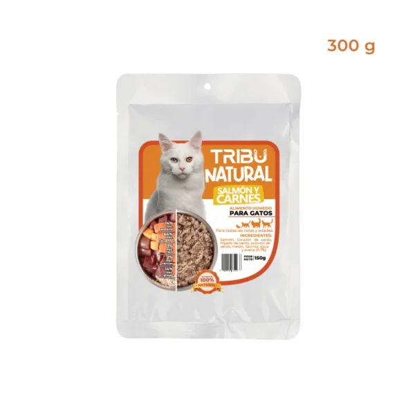 TRIBU GATOS - Salmón y Carnes (300g)